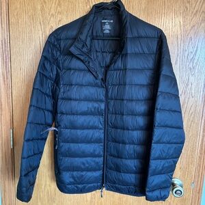 Swiss Tech Men's Black Quilted Packable Puffer Jacket